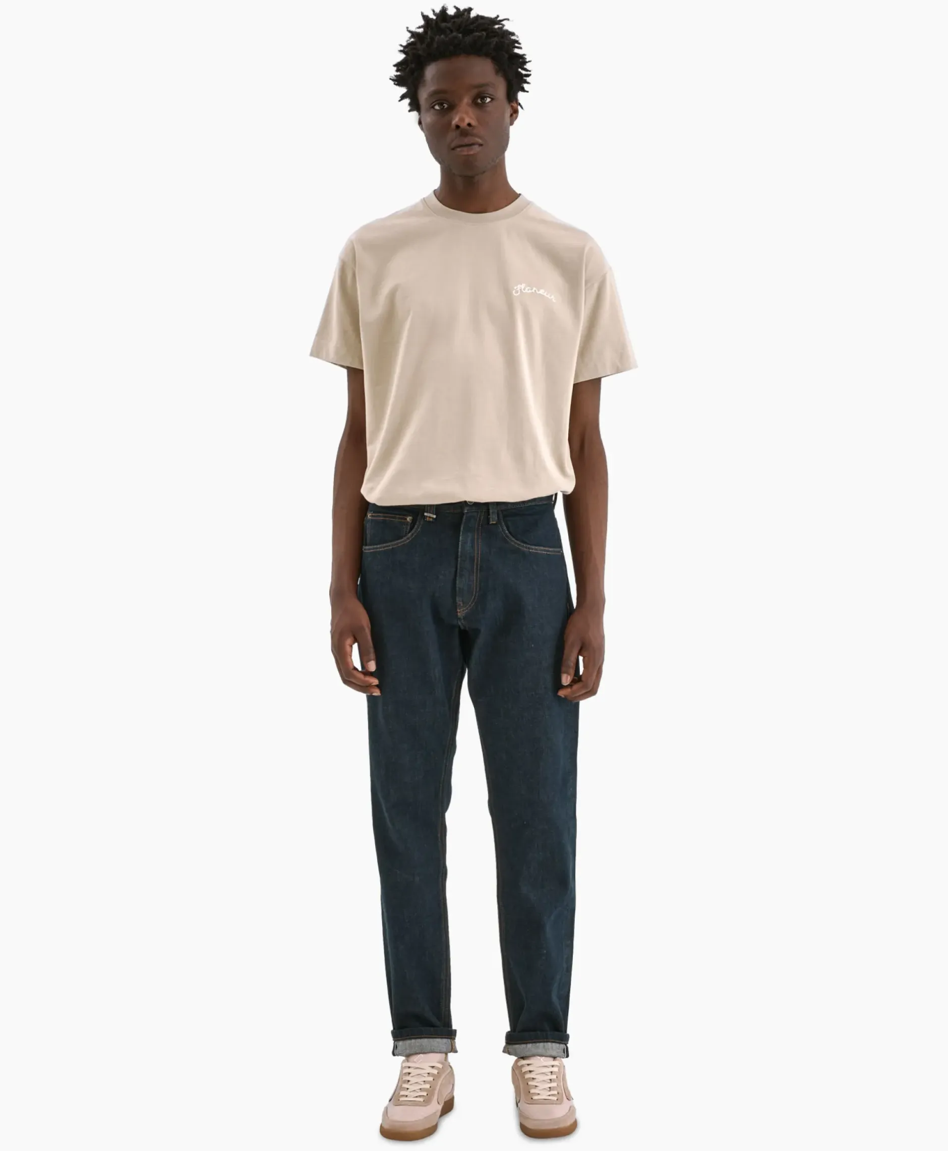Flaneur T-Shirt Korte Mouw Signature Beige^Flâneur Hot