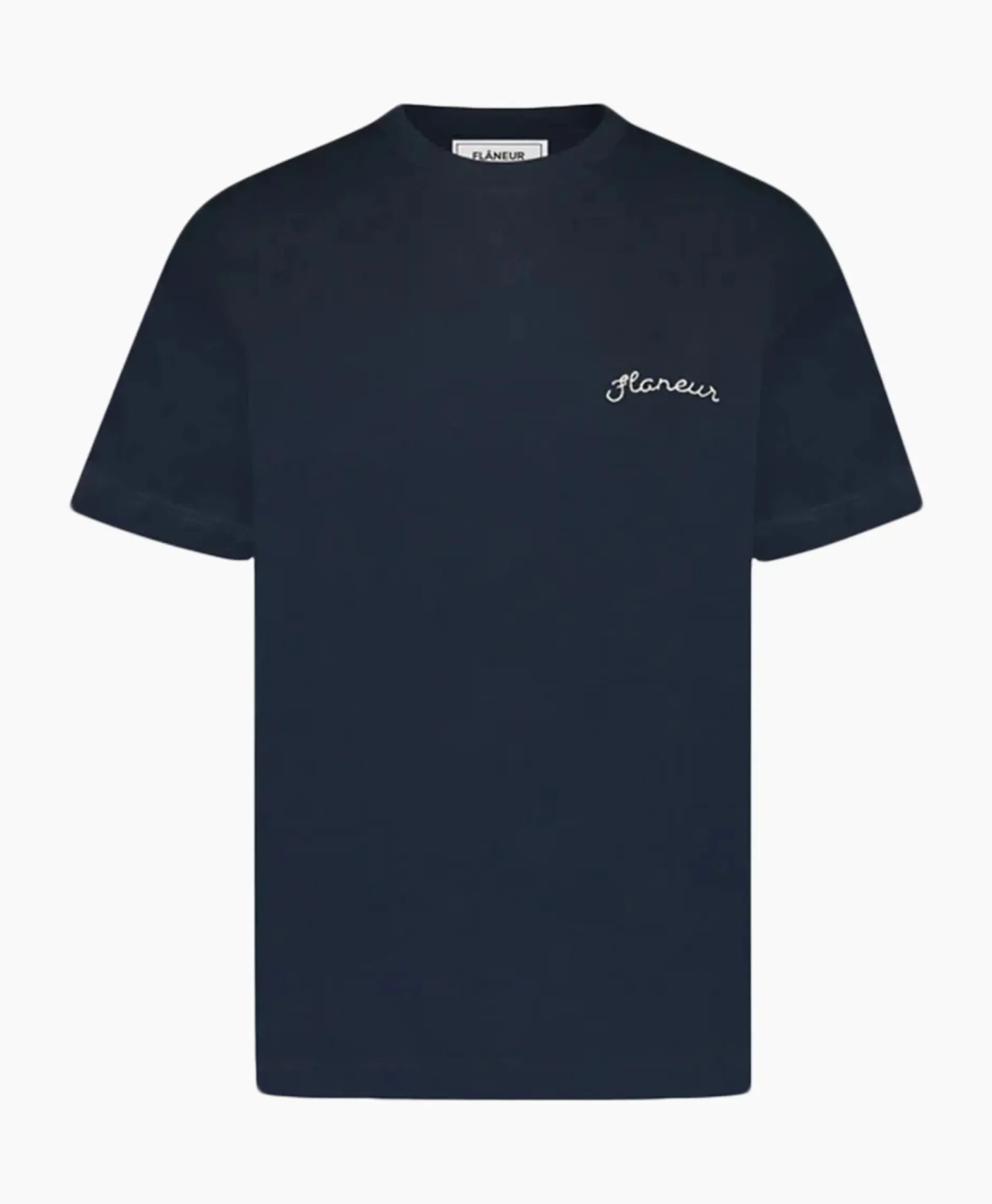 Flaneur T-Shirt Korte Mouw Signature Donker Blauw^Flâneur Outlet