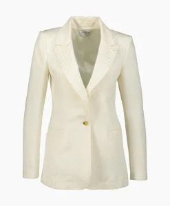 Blazer Jacket Diagonal Structure Couture Ecru^Forte_forte