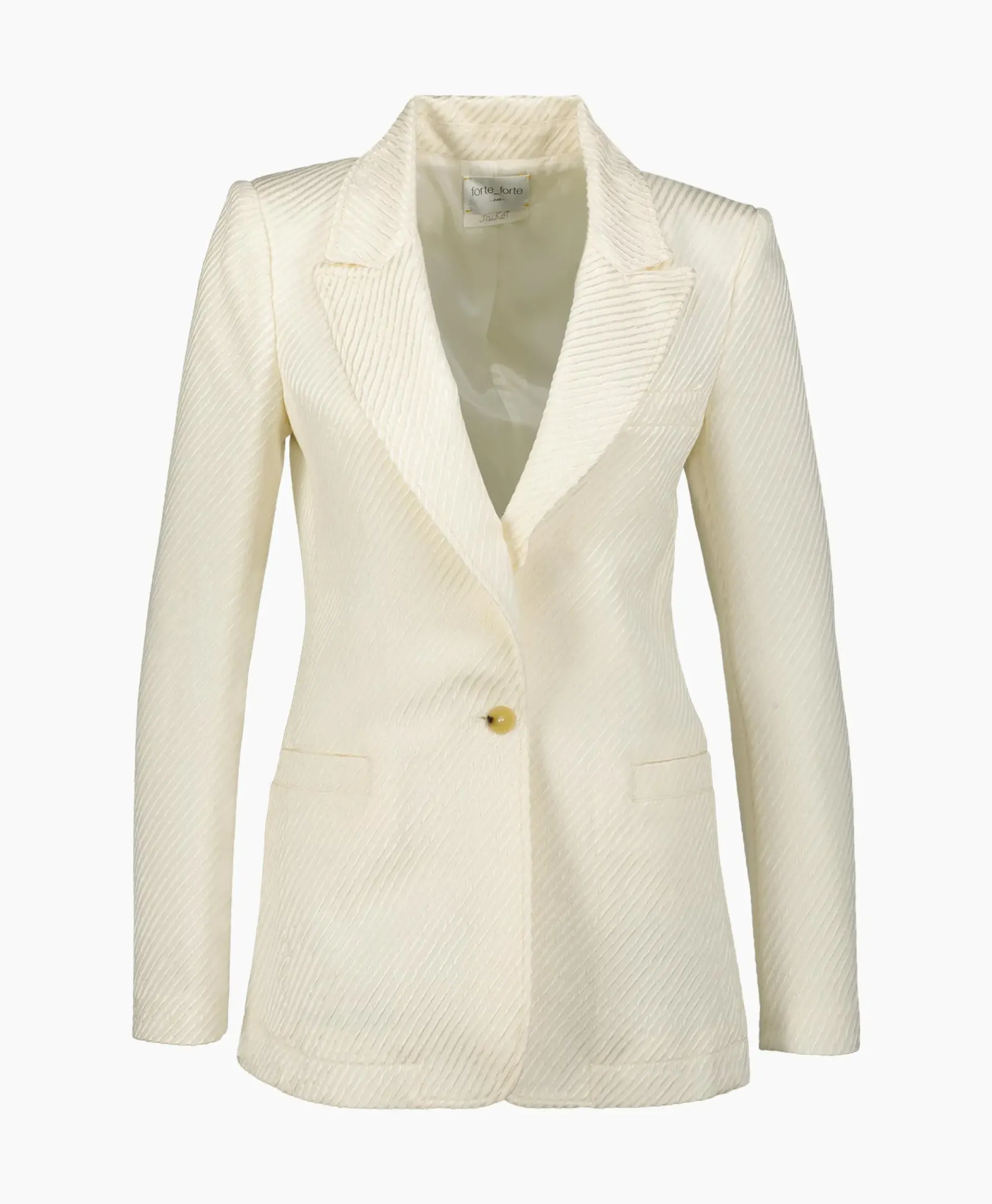 Blazer Jacket Diagonal Structure Couture Ecru^Forte_forte
