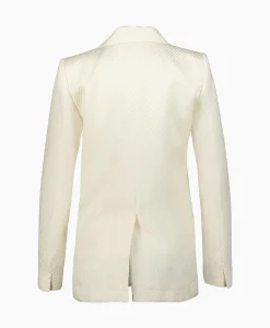 Blazer Jacket Diagonal Structure Couture Ecru^Forte_forte
