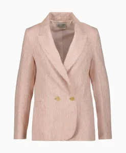Blazer Linen Lurex Micro Herringbone Boxy Rose^Forte_forte Best