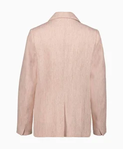 Blazer Linen Lurex Micro Herringbone Boxy Rose^Forte_forte Best