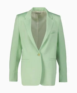Blazer Slubbed Viscose Cotton Licht Groen^Forte_forte Hot