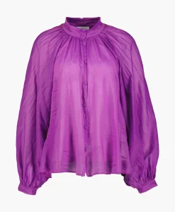 Blouse Cotton Silk Voile Bohemian Paars^Forte_forte Best
