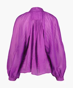 Blouse Cotton Silk Voile Bohemian Paars^Forte_forte Best