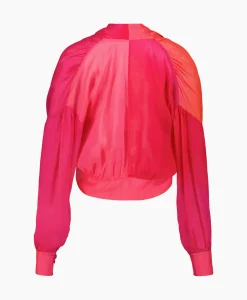 Blouse Crepon Silk Shaded Sash Pink^Forte_forte New
