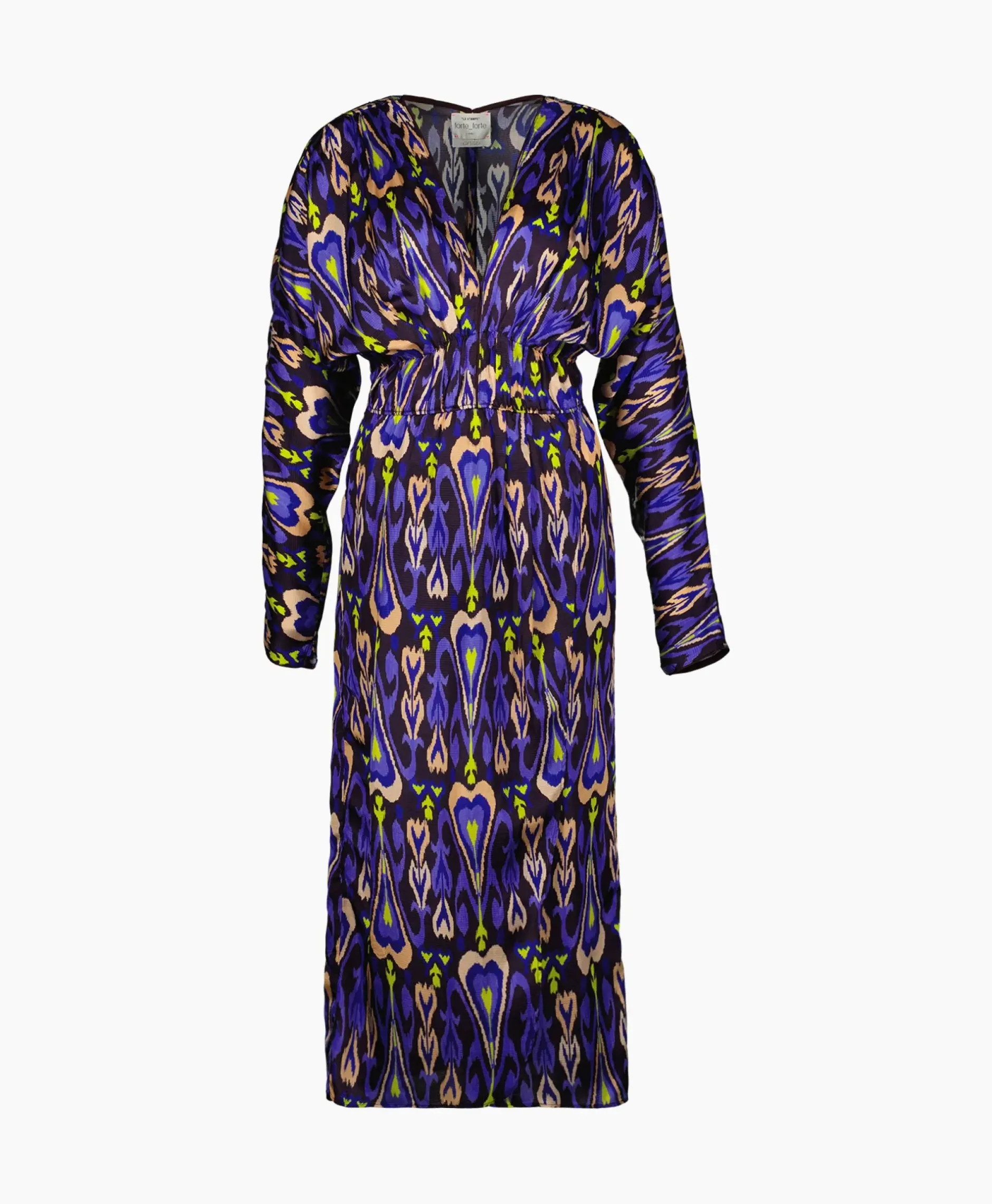 Midi Jurk Print Satin Dress Norther Light Paars^Forte_forte Online
