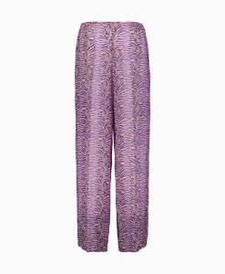 Pantalon Heartbeat Print Ramie Muslin Paars^Forte_forte Discount