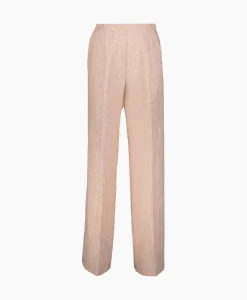 Pantalon Linen Lurex Micro Herringbone Wide Leg Rose^Forte_forte Clearance