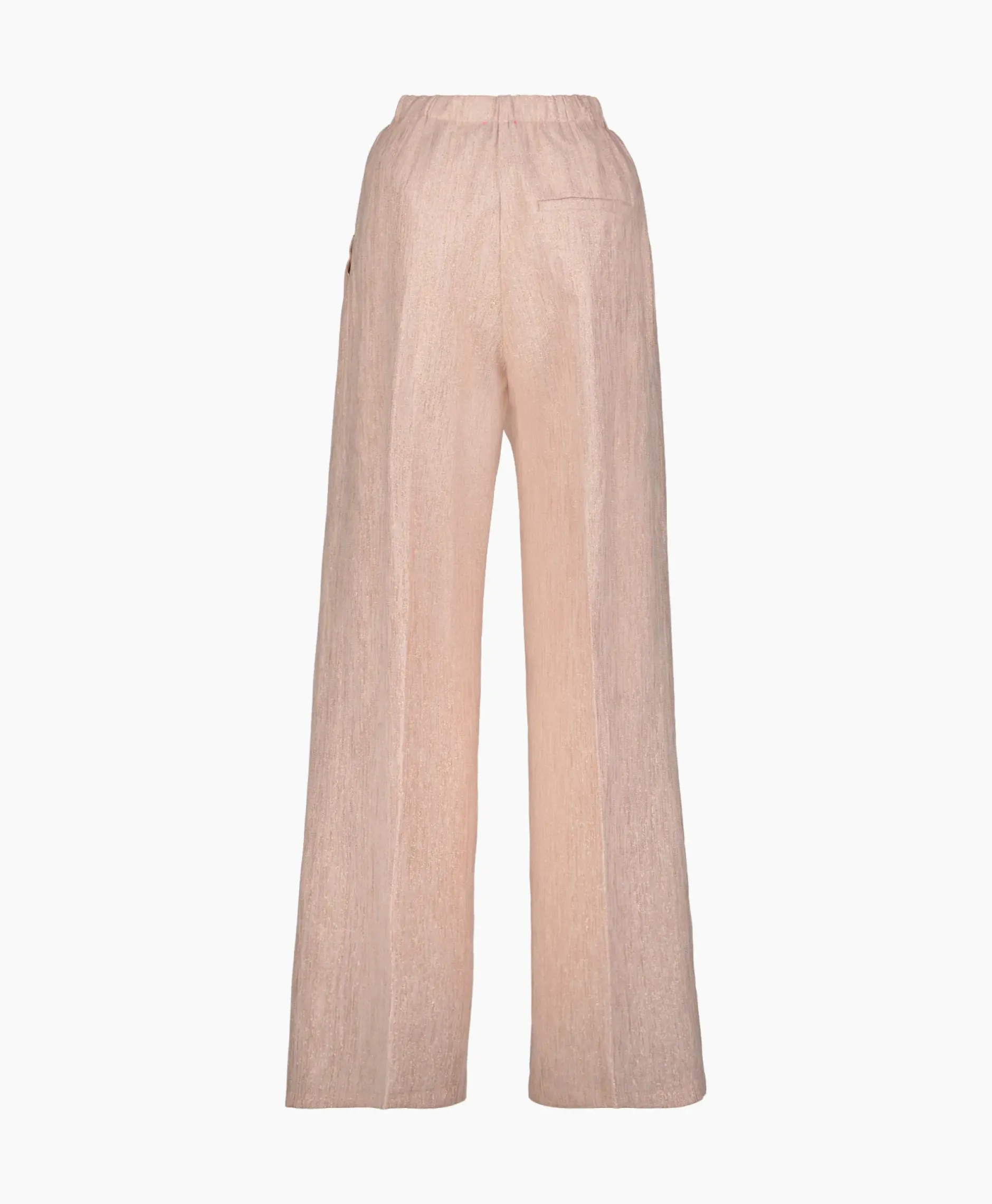 Pantalon Linen Lurex Micro Herringbone Wide Leg Rose^Forte_forte Clearance