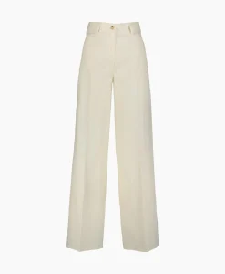 Pantalon Viscose Cotton Chic Twill 5 Pockets Ecru^Forte_forte New