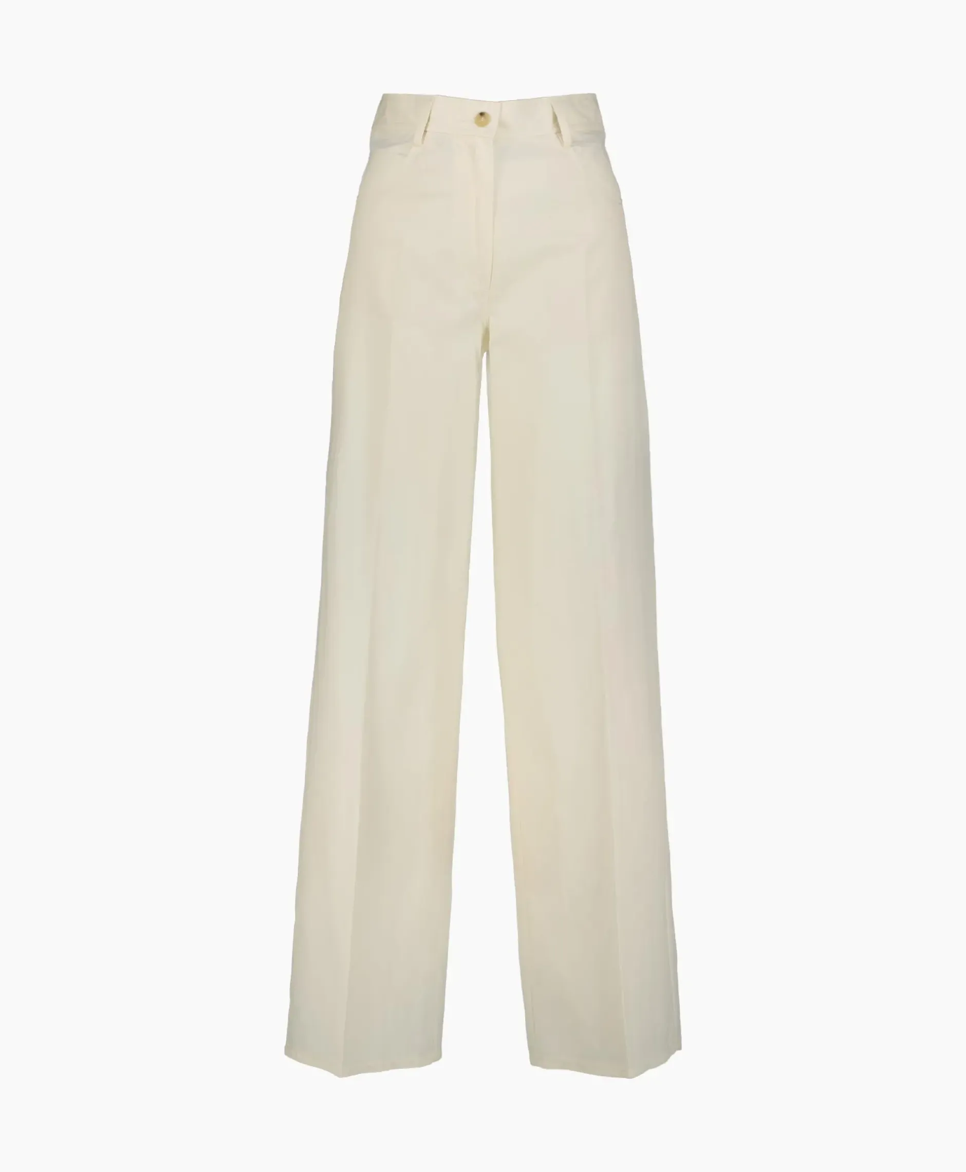 Pantalon Viscose Cotton Chic Twill 5 Pockets Ecru^Forte_forte New
