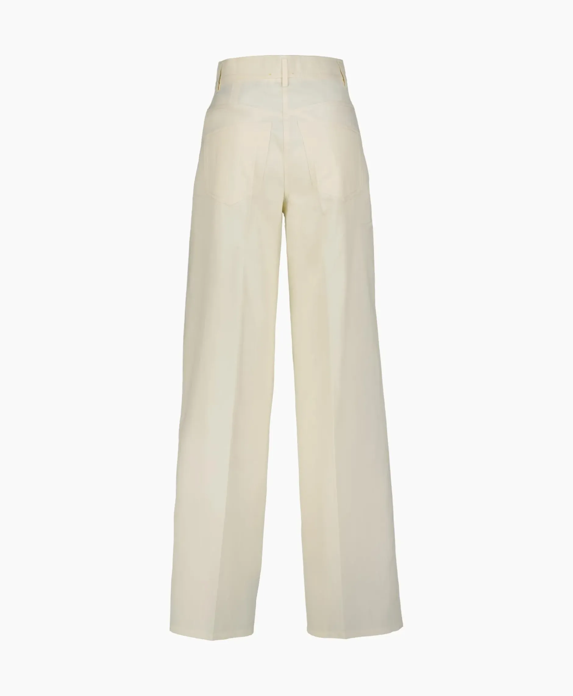 Pantalon Viscose Cotton Chic Twill 5 Pockets Ecru^Forte_forte New