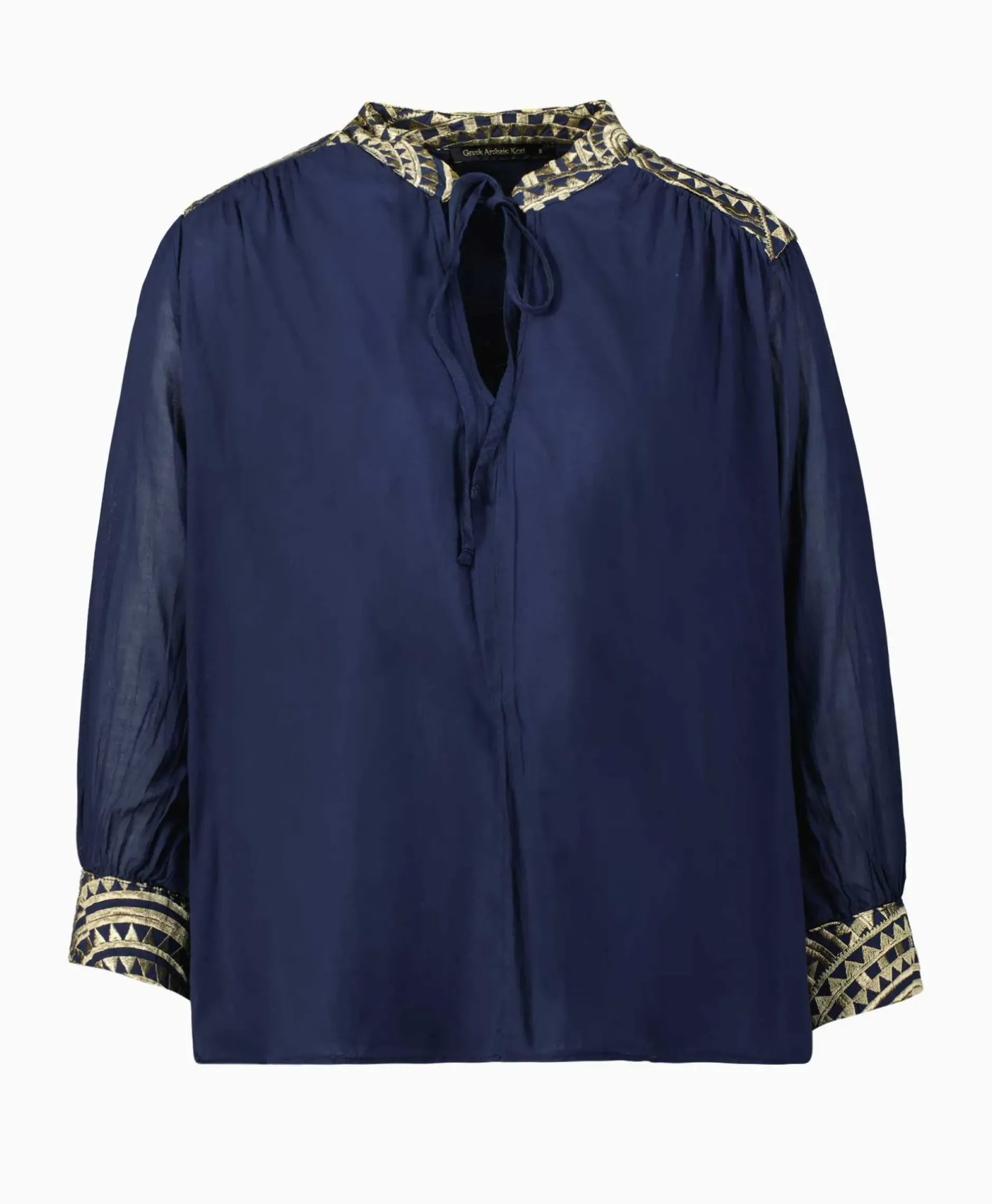 Blouse All Over Drawstrings Donker Blauw^Greek Archaic Kori Best