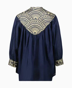 Blouse All Over Drawstrings Donker Blauw^Greek Archaic Kori Best