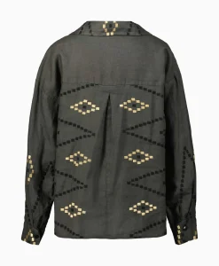 Blouse Wrap Zig Zag Khaki^Greek Archaic Kori Best