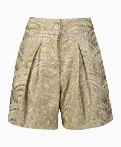 Korte Broek All Over Pleates Licht Grijs^Greek Archaic Kori Online
