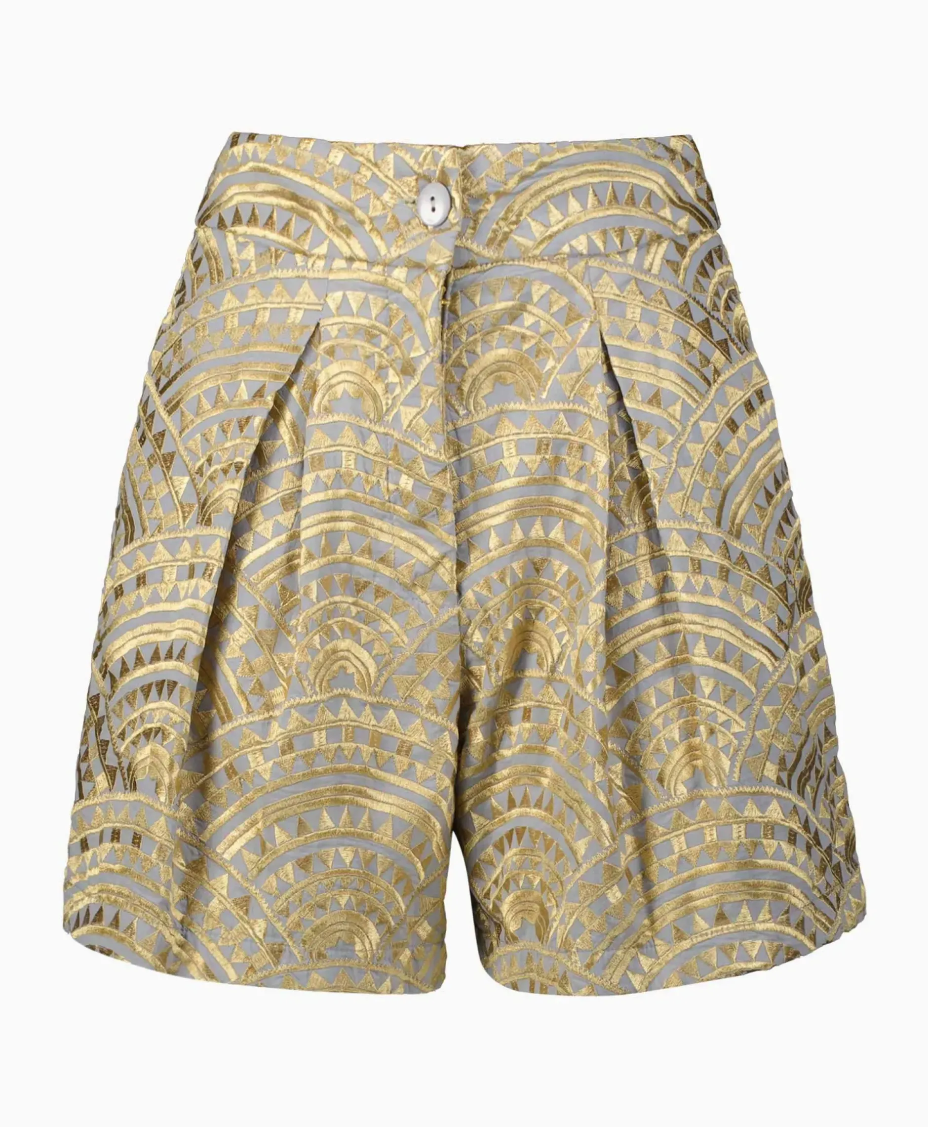 Korte Broek All Over Pleates Licht Grijs^Greek Archaic Kori Online