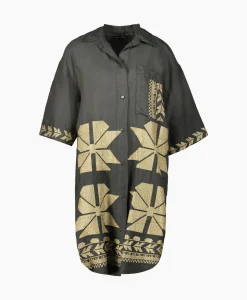 Maxi Jurk Aeolis Pocket Khaki^Greek Archaic Kori Hot