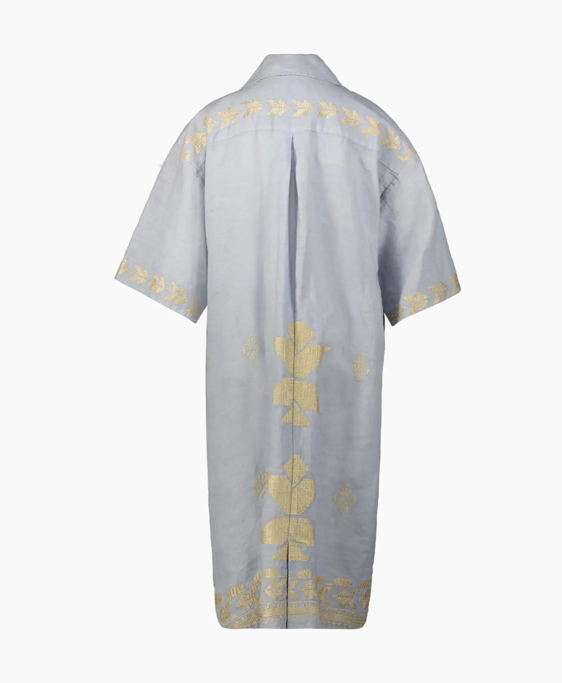 Maxi Jurk Aeolis Pocket Licht Grijs^Greek Archaic Kori Clearance
