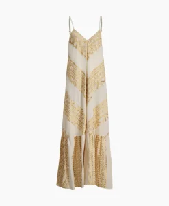 Maxi Jurk Long All Over Old Straps Ivoor / Naturel^Greek Archaic Kori Outlet
