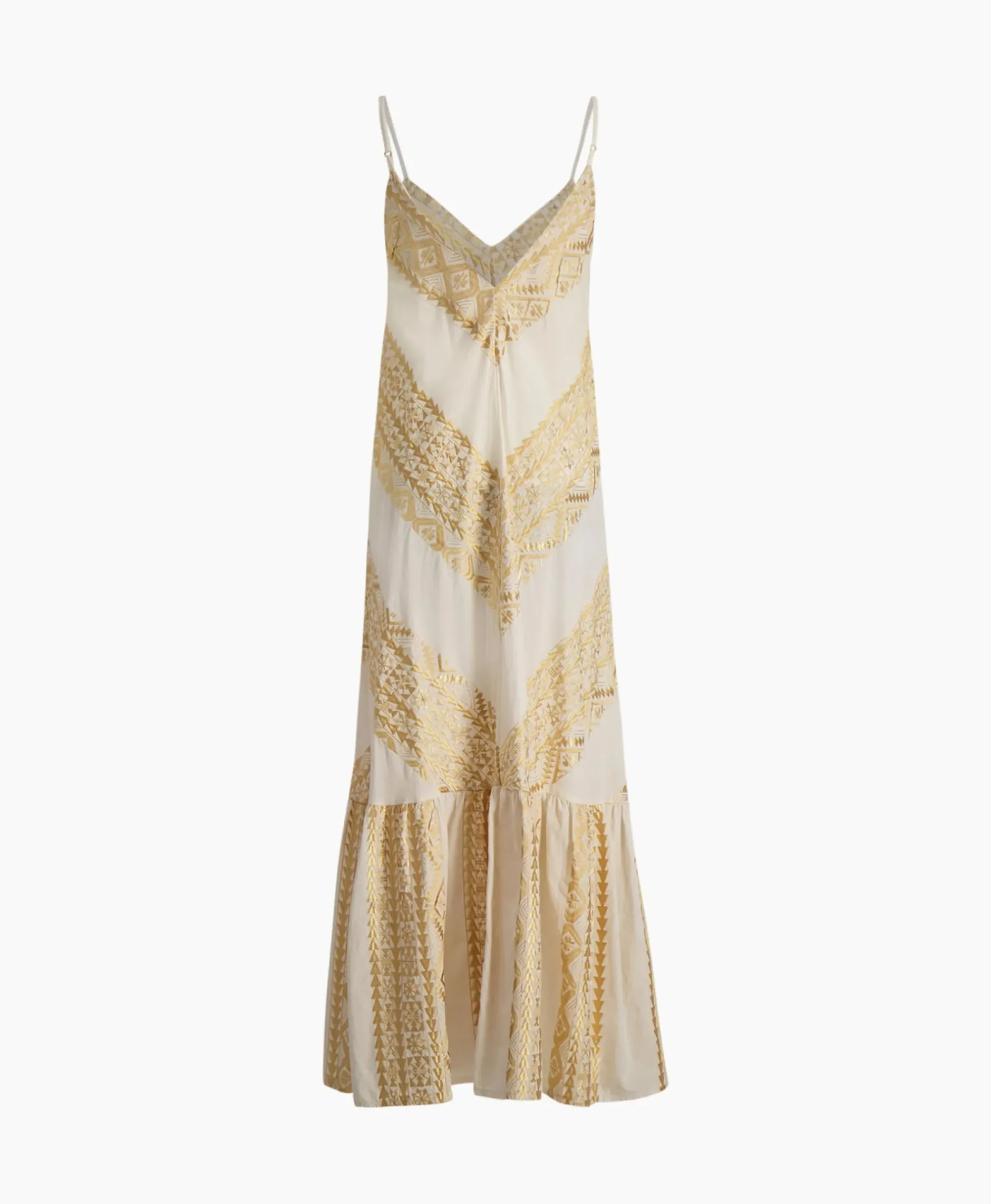 Maxi Jurk Long All Over Old Straps Ivoor / Naturel^Greek Archaic Kori Outlet
