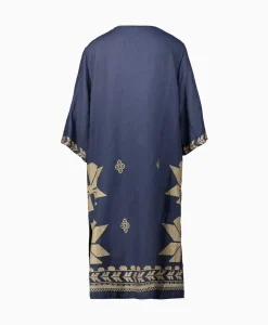Midi Jurk Aeolis V-Neck Donker Blauw^Greek Archaic Kori Discount