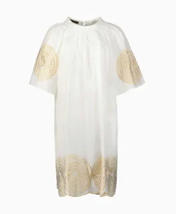 Mini Jurk Short Labyrinth Bell Sleeve Wit^Greek Archaic Kori Outlet