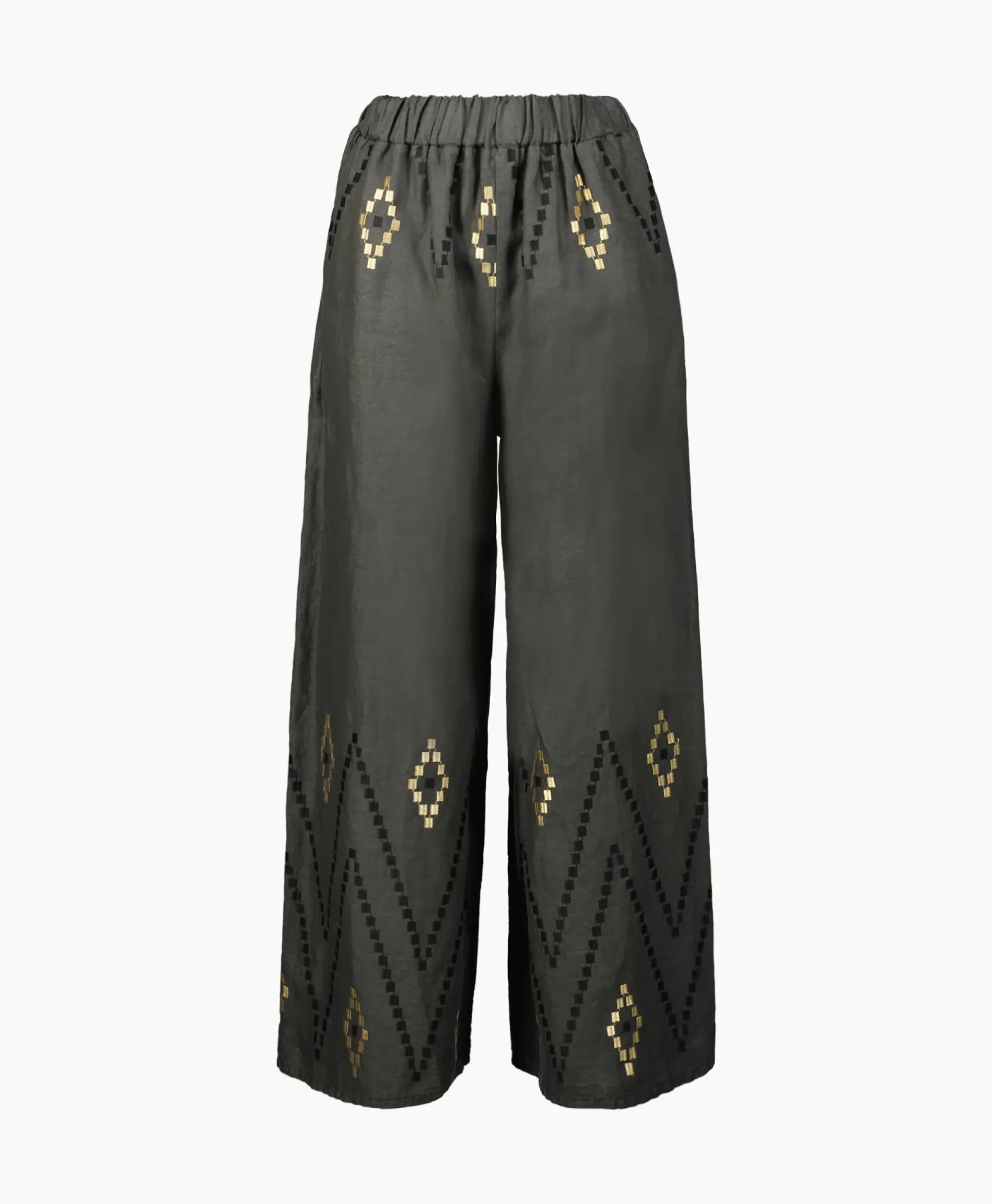 Pantalon Zig Zag Elastic Waist Khaki^Greek Archaic Kori Hot