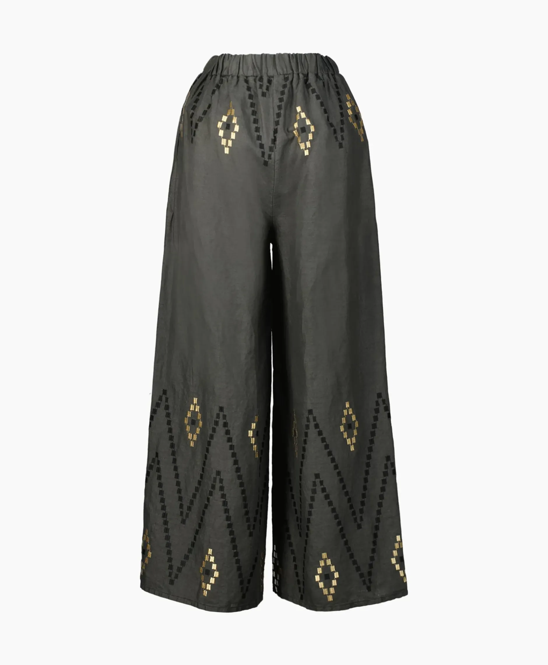 Pantalon Zig Zag Elastic Waist Khaki^Greek Archaic Kori Hot