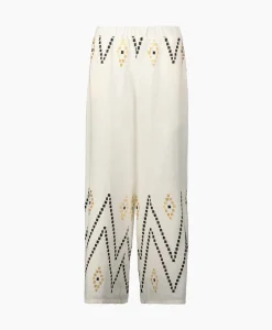Pantalon Zig Zag Elastic Waist Ivoor / Naturel^Greek Archaic Kori New