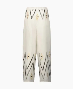 Pantalon Zig Zag Elastic Waist Ivoor / Naturel^Greek Archaic Kori New