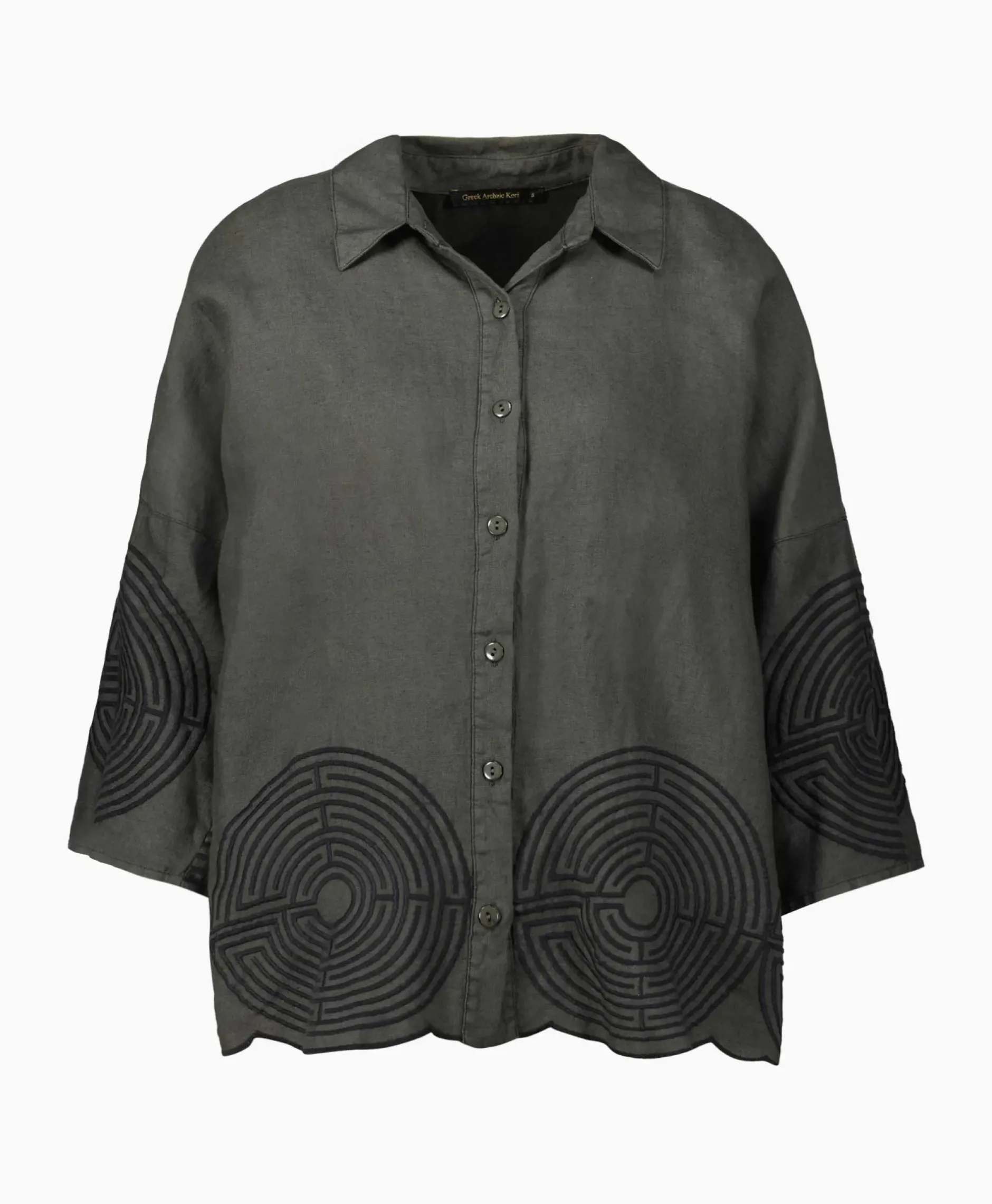 Top Labyrinth Pleates Buttons Khaki^Greek Archaic Kori Outlet