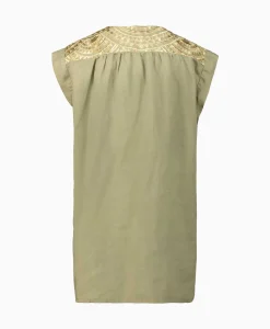 Top New All Over Sleeveless Buttons Goud^Greek Archaic Kori New