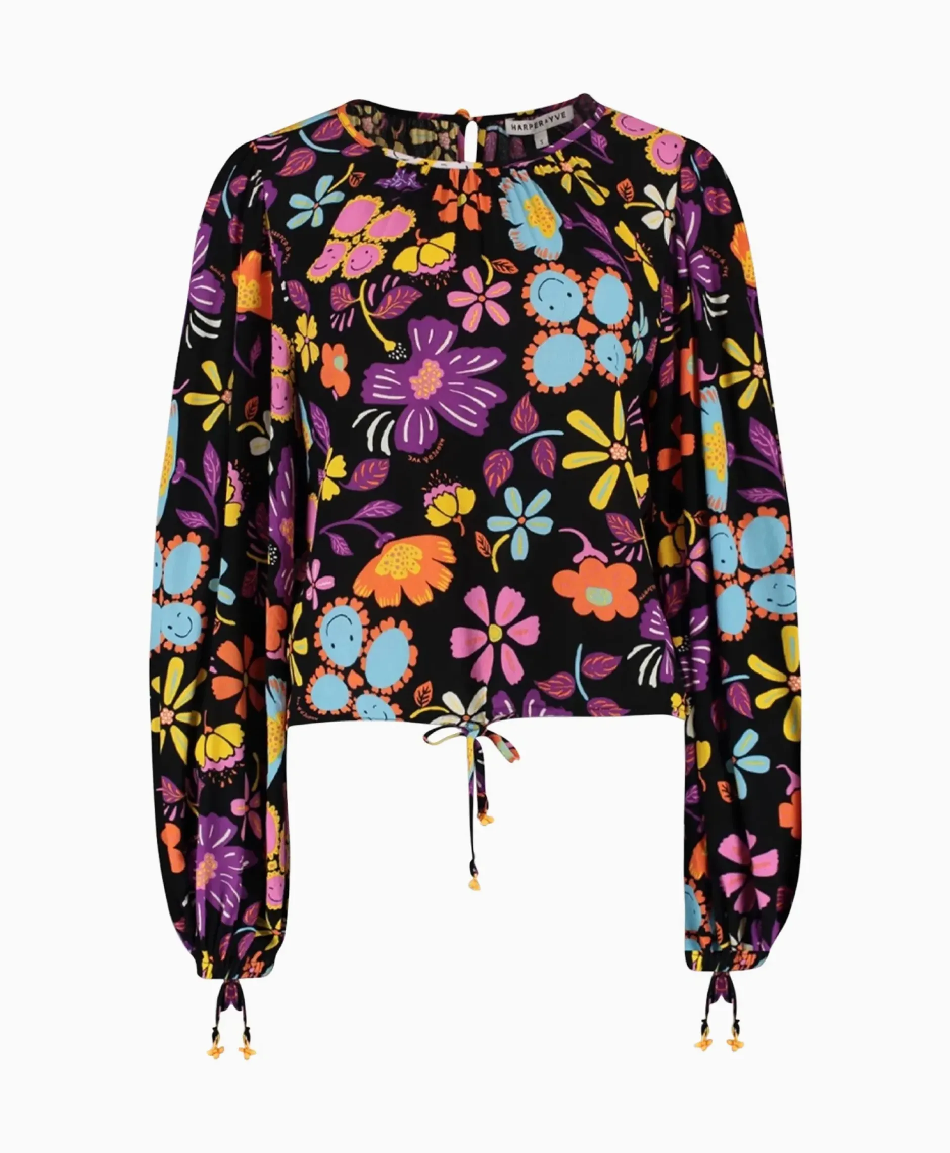 Harper & Yve Blouse Alexis-Ls Zwart^Harper & Yve Hot