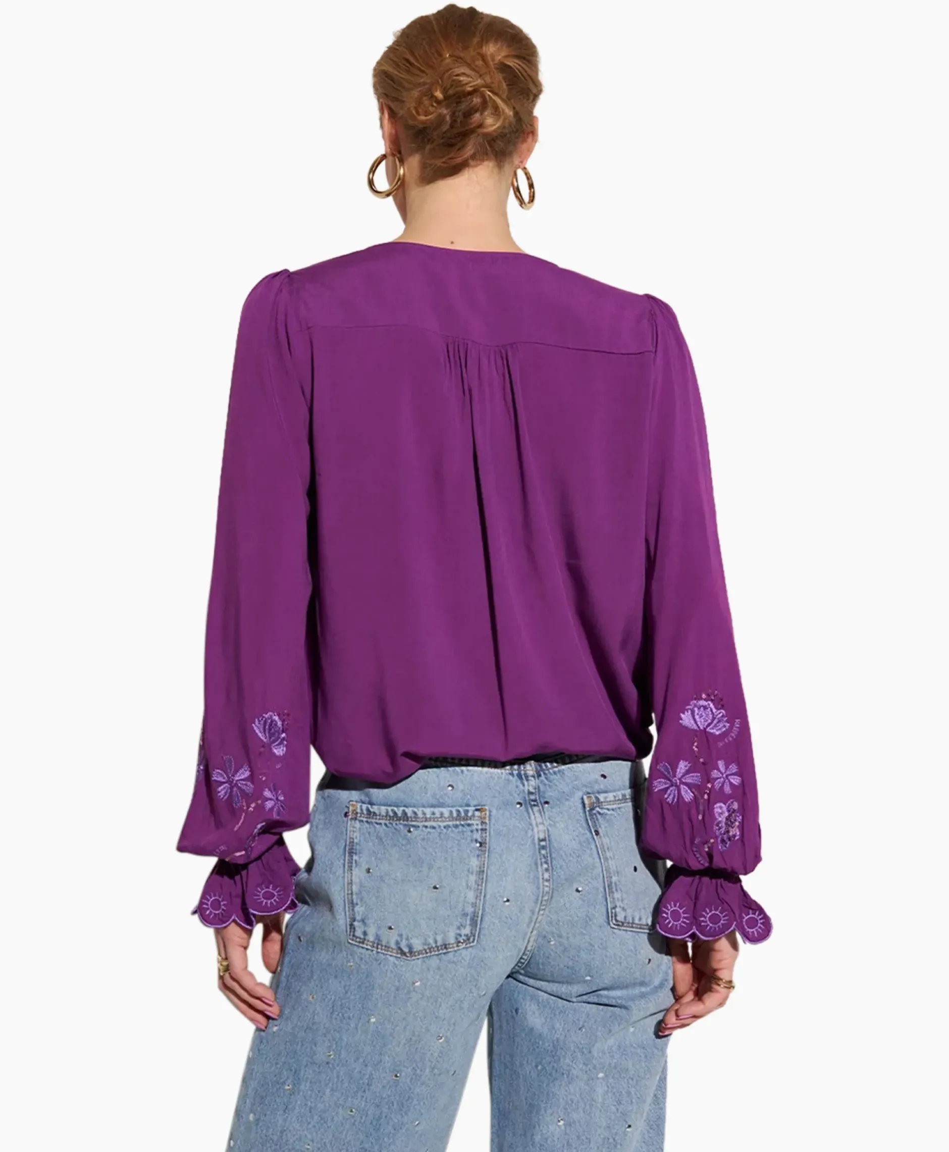 Harper & Yve Blouse Jamy-Ls Paars^Harper & Yve Clearance