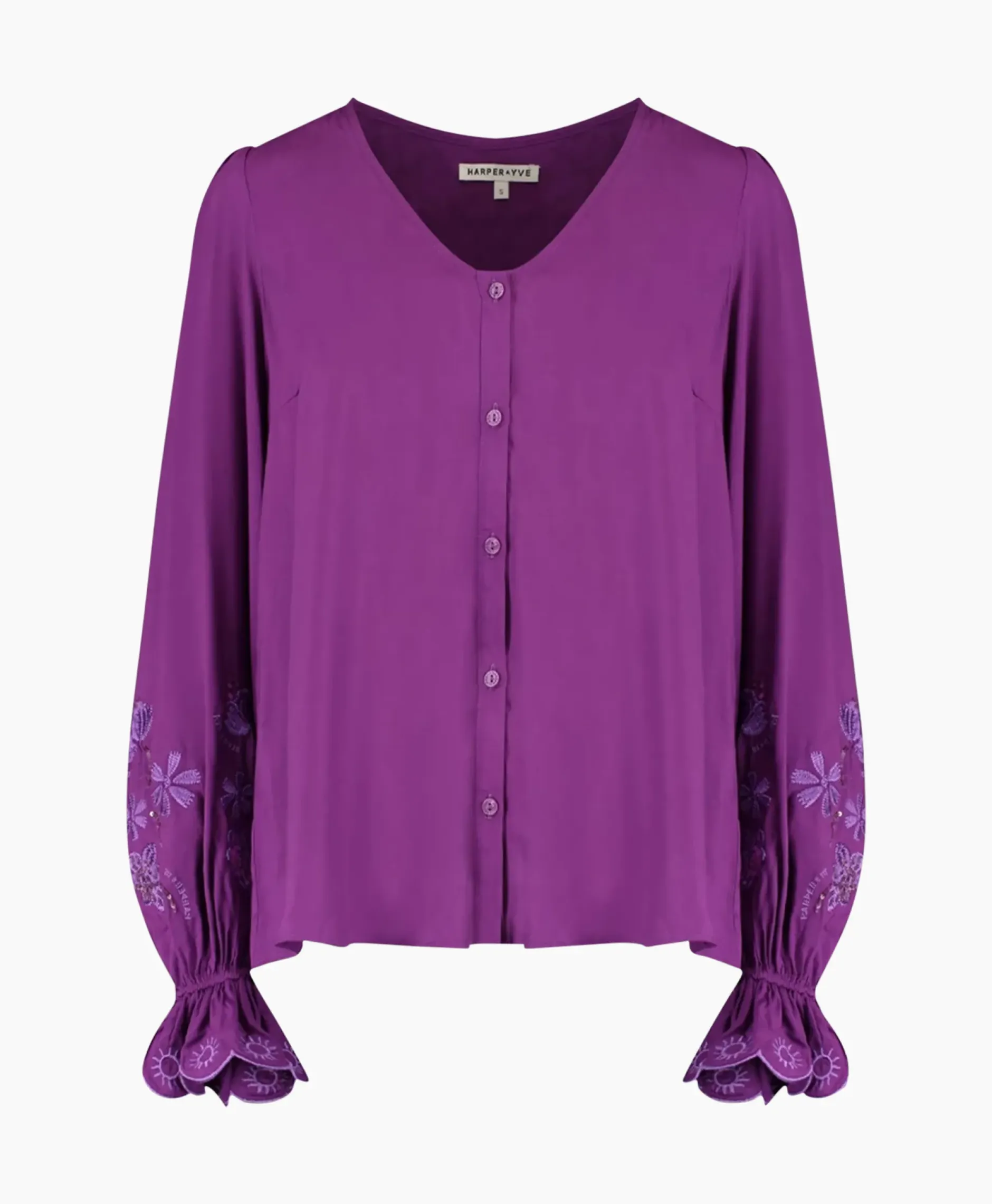 Harper & Yve Blouse Jamy-Ls Paars^Harper & Yve Clearance