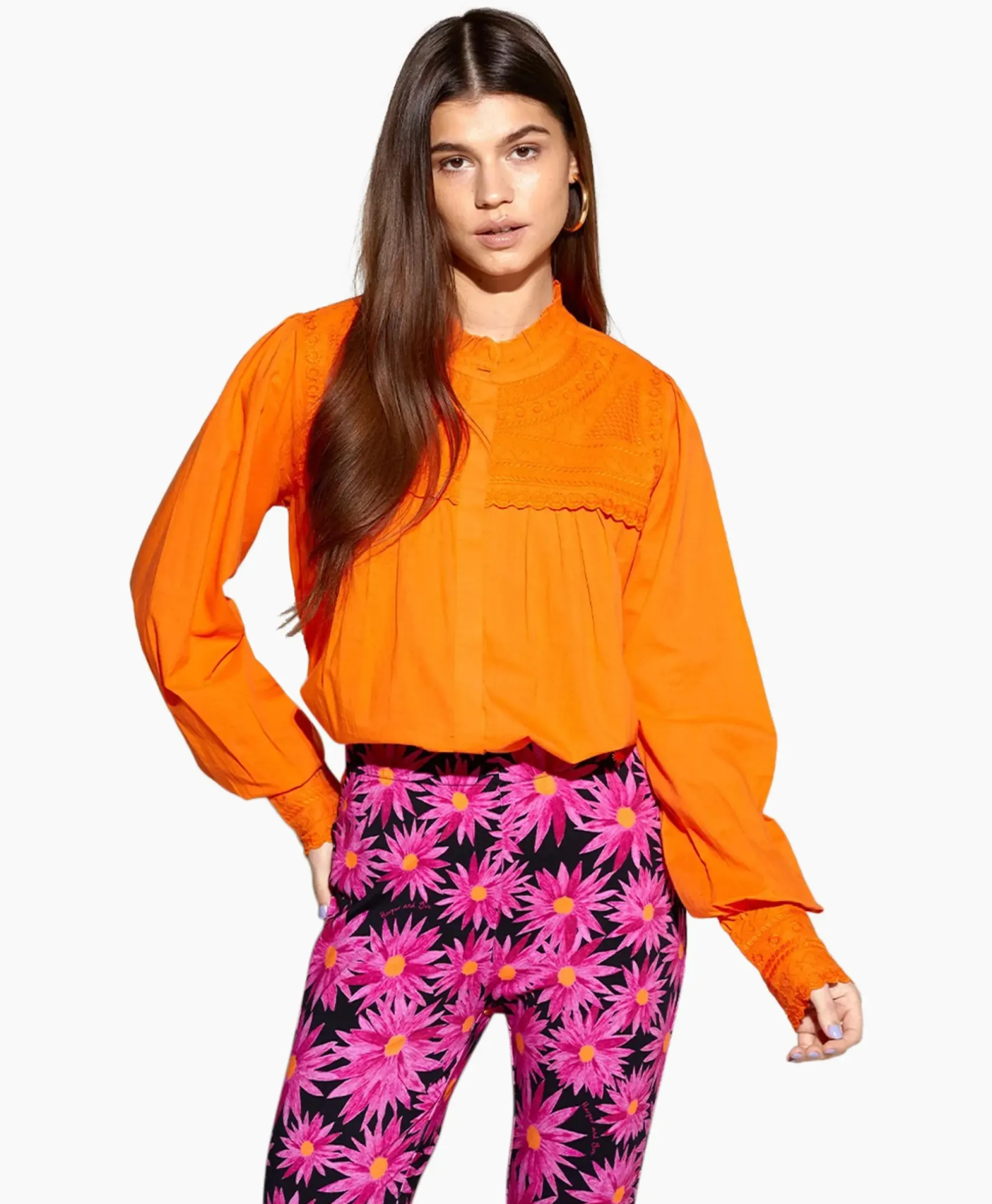 Harper & Yve Blouse Yasmin-Ls Oranje^Harper & Yve Online