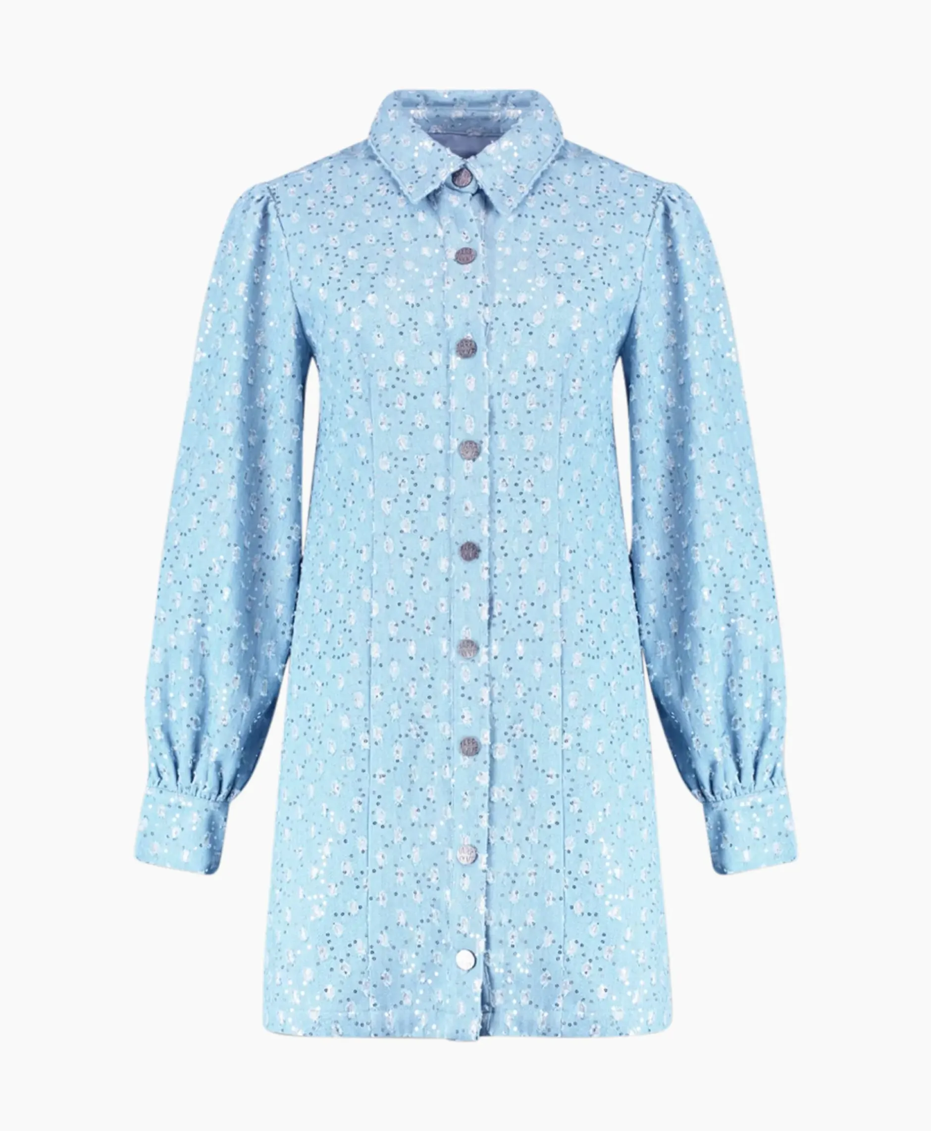 Harper & Yve Mini Jurk Flo-Dr Licht Blauw^Harper & Yve Outlet