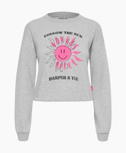 Harper & Yve Pullover Smiley-Sw Grijs^Harper & Yve Hot