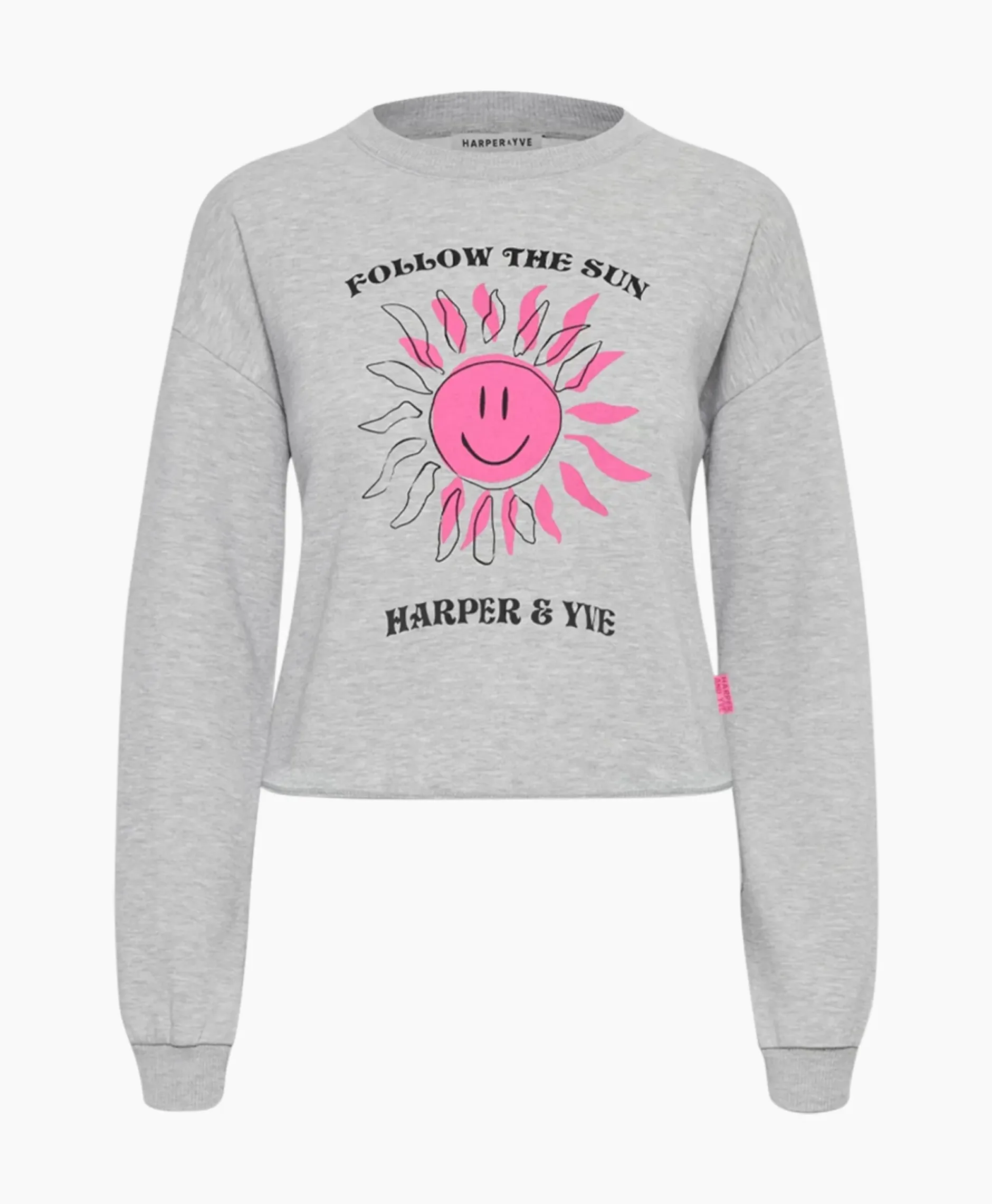 Harper & Yve Pullover Smiley-Sw Grijs^Harper & Yve Hot