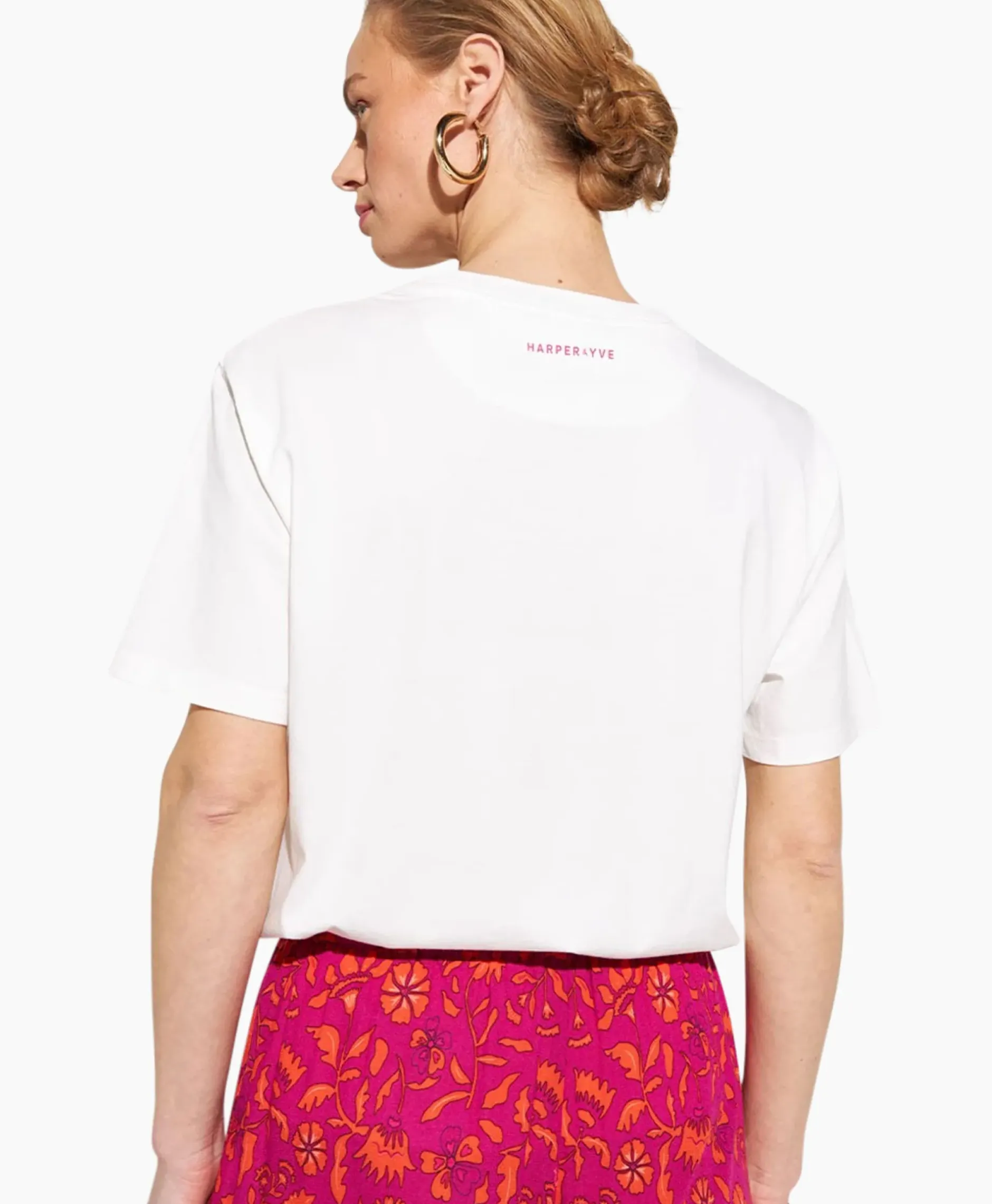 Harper & Yve T-Shirt Korte Mouw Smiley-Ss Off White^Harper & Yve Sale