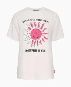 Harper & Yve T-Shirt Korte Mouw Smiley-Ss Off White^Harper & Yve Sale