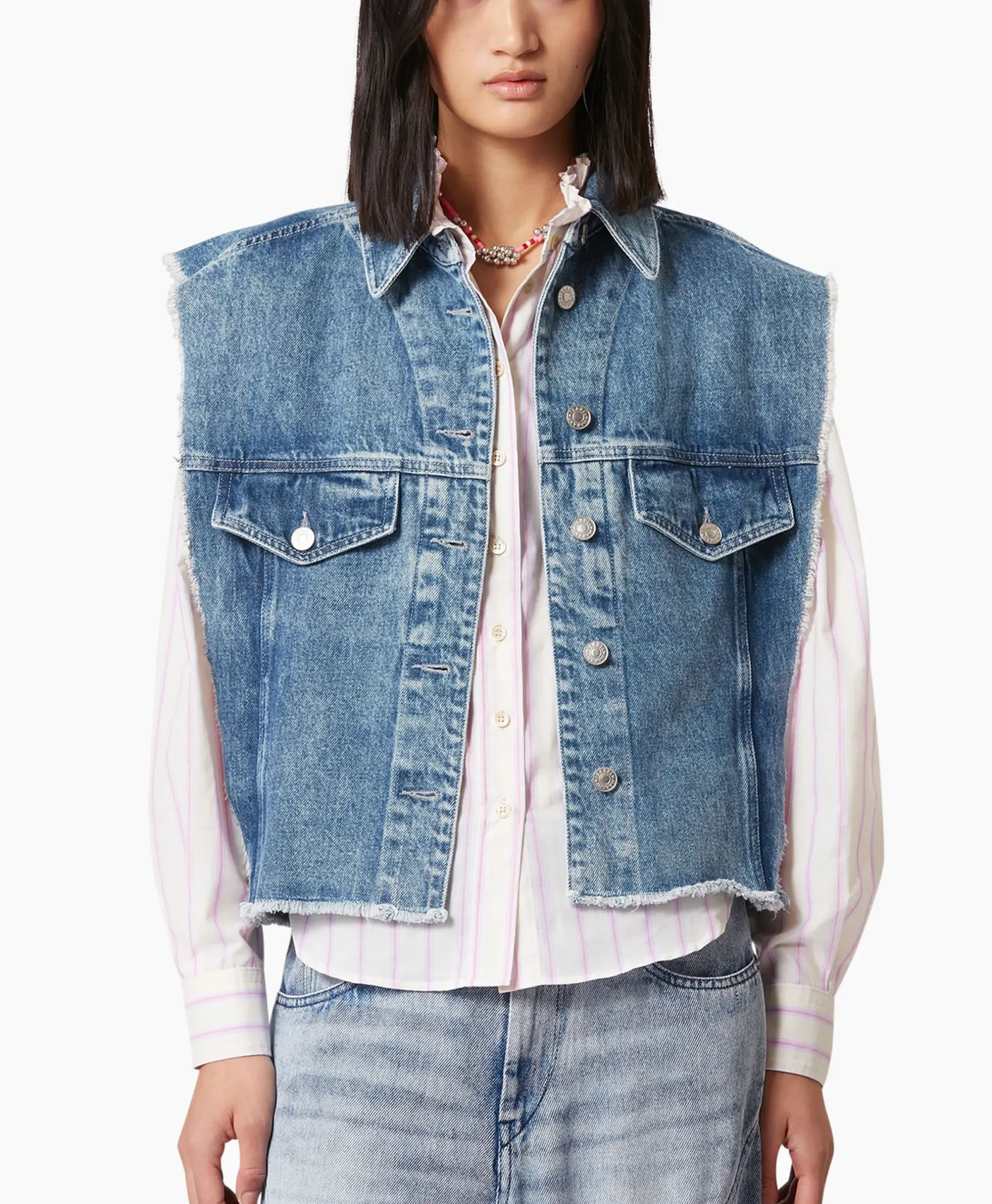Gilet Tyra-Ga Blauw^Isabel Marant Hot