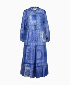 Maxi Jurk Mila Long 212344 Blauw Dessin^0039 Italy Online