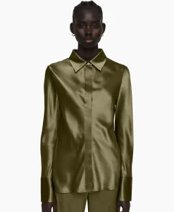 Blouse Brunel Silk Satin Olijf^Joseph Online
