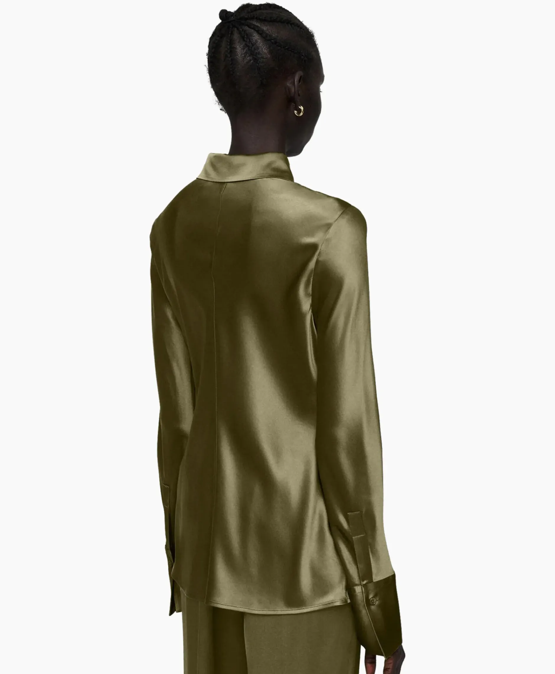 Blouse Brunel Silk Satin Olijf^Joseph Online