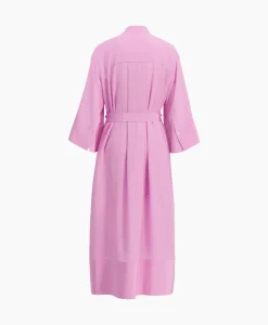 Midi Jurk Darius Crepe De Soie Pink^Joseph Hot