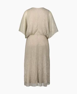 Midi Jurk Korte Mouwen Wikkel Champagne^Joseph Ribkoff Clearance